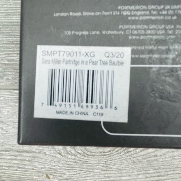 Sara Miller Portmeirion Partridge In A  Pear Tree bird Christmas tree Ornament - Picture 10 of 12